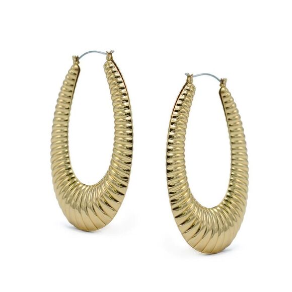 Gold hoop earring - Picture 4 of 5